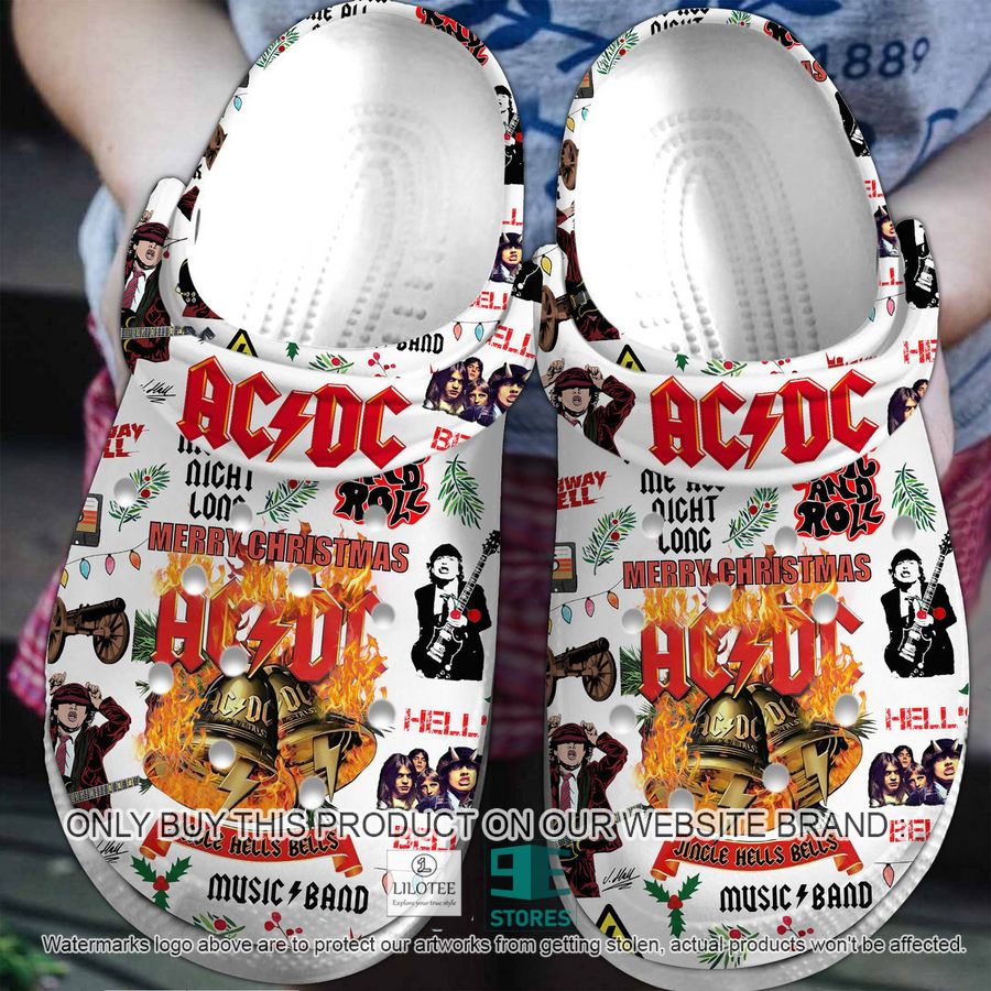 AC DC Band Merry Christmas Crocband Shoes 8