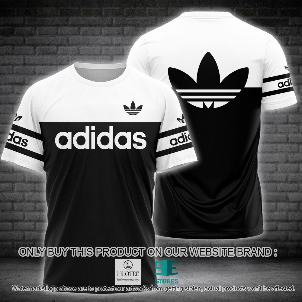 Adidas Black White 3D Shirt - LIMITED EDITION 11