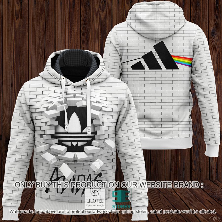 Adidas brick white 3D Hoodie - LIMITED EDITION 9