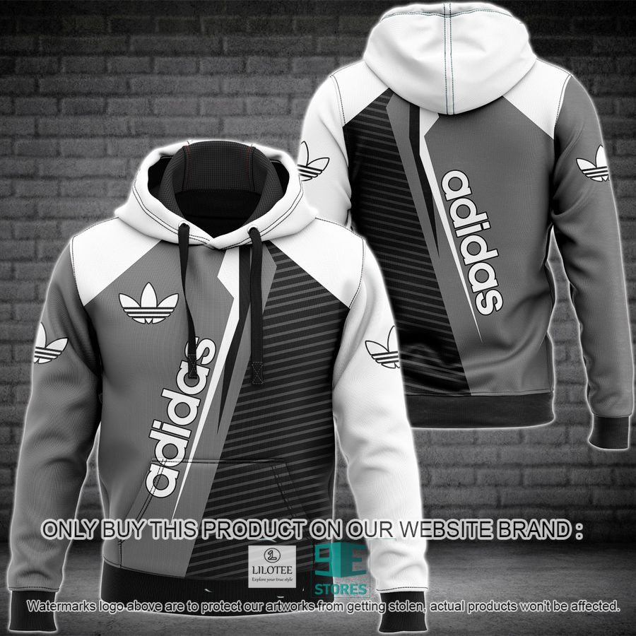 Adidas Grey 3D All Over Print Hoodie 9