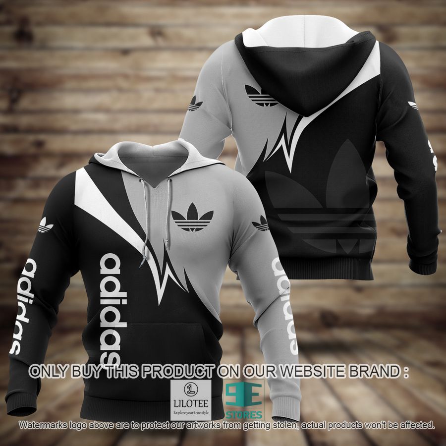 Adidas logo grey black 3D Hoodie - LIMITED EDITION 8