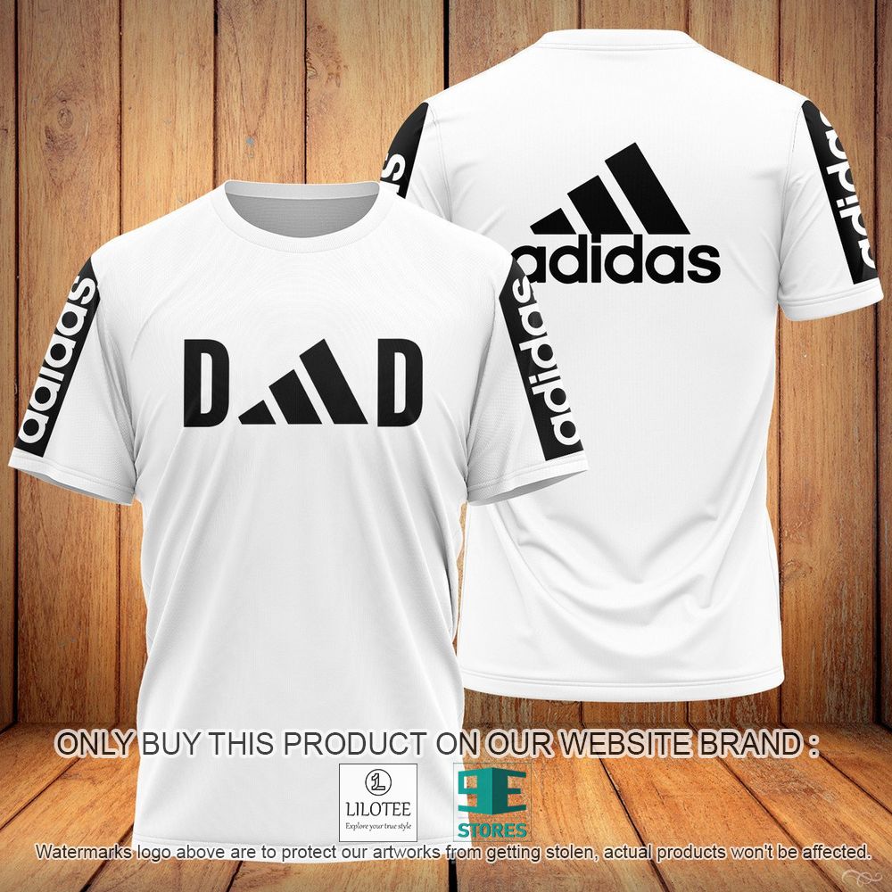 Adidas Logo White 3D Shirt - LIMITED EDITION 11