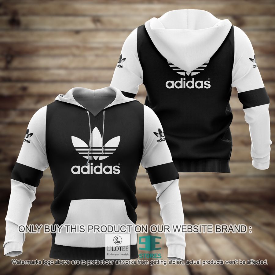 Adidas logo white black 3D Hoodie - LIMITED EDITION 8