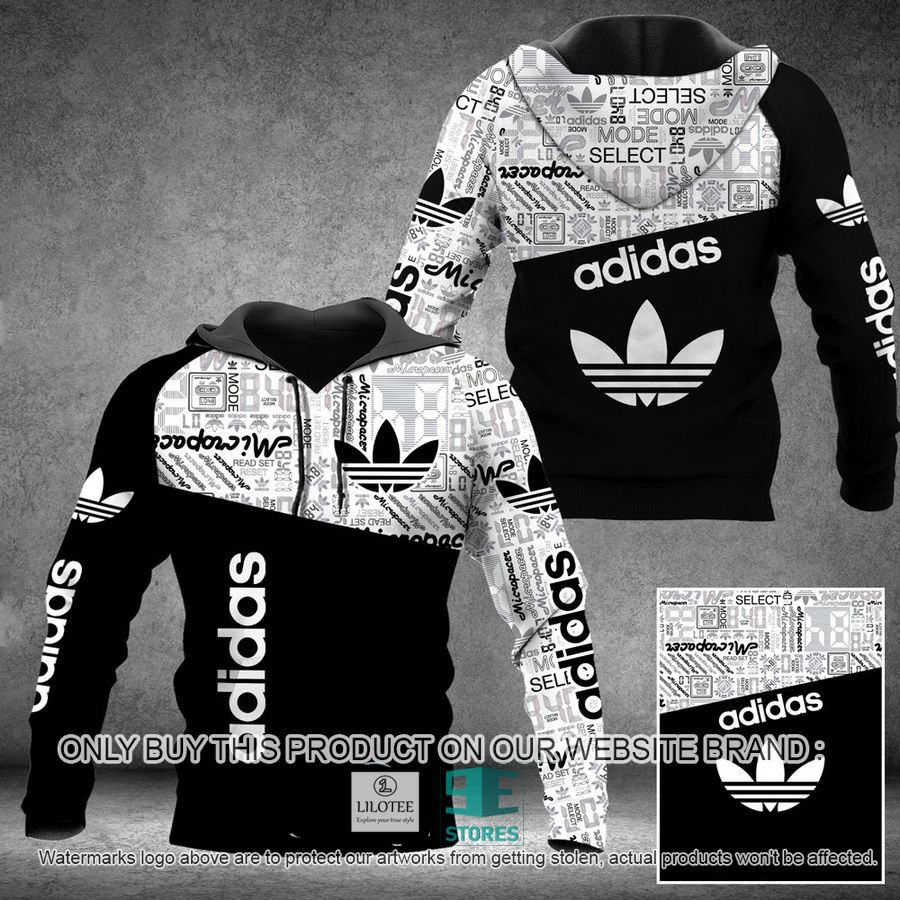 Adidas Mode Select black 3D All Over Print Hoodie 8