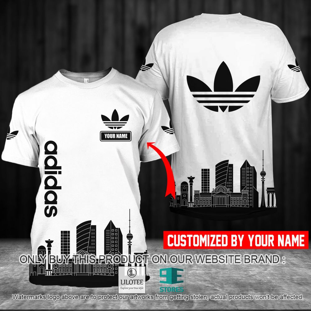 Adidas White Custom Name 3D Shirt - LIMITED EDITION 11