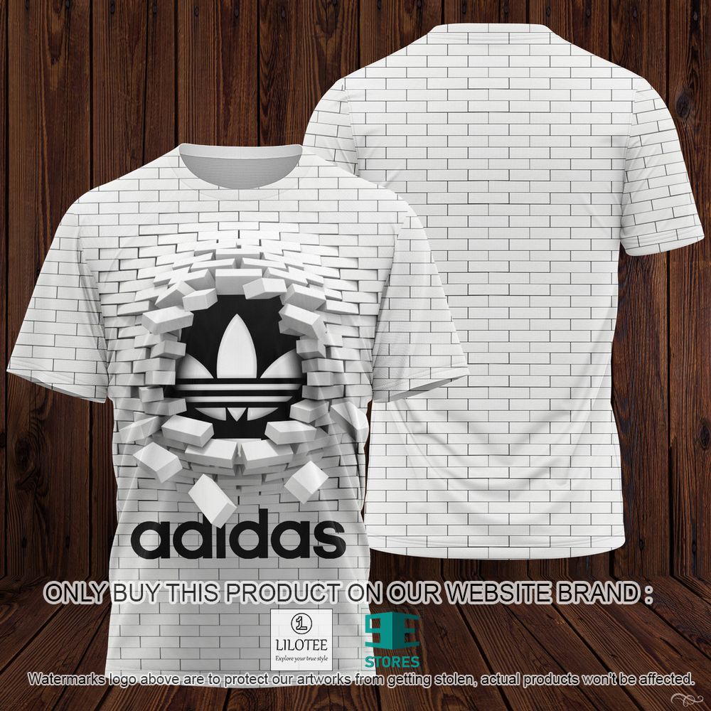 Adidas White Pattern 3D Shirt - LIMITED EDITION 10