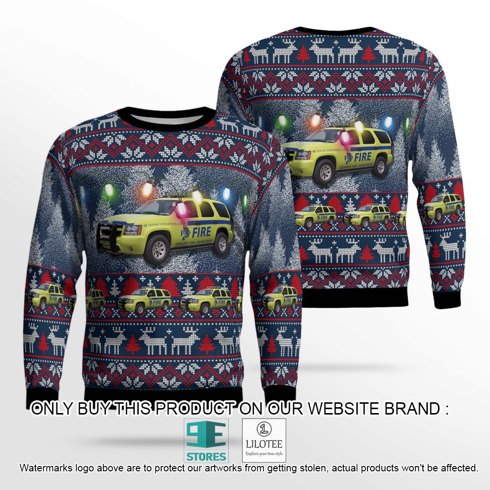 Aircraft Rescue and Firefighting Denver International Airport Christmas Wool Sweater - LIMITED EDITION 12