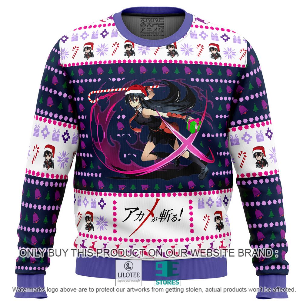 Akame ga Kill Akame Christmas Attack Anime Christmas Sweater - LIMITED EDITION 11