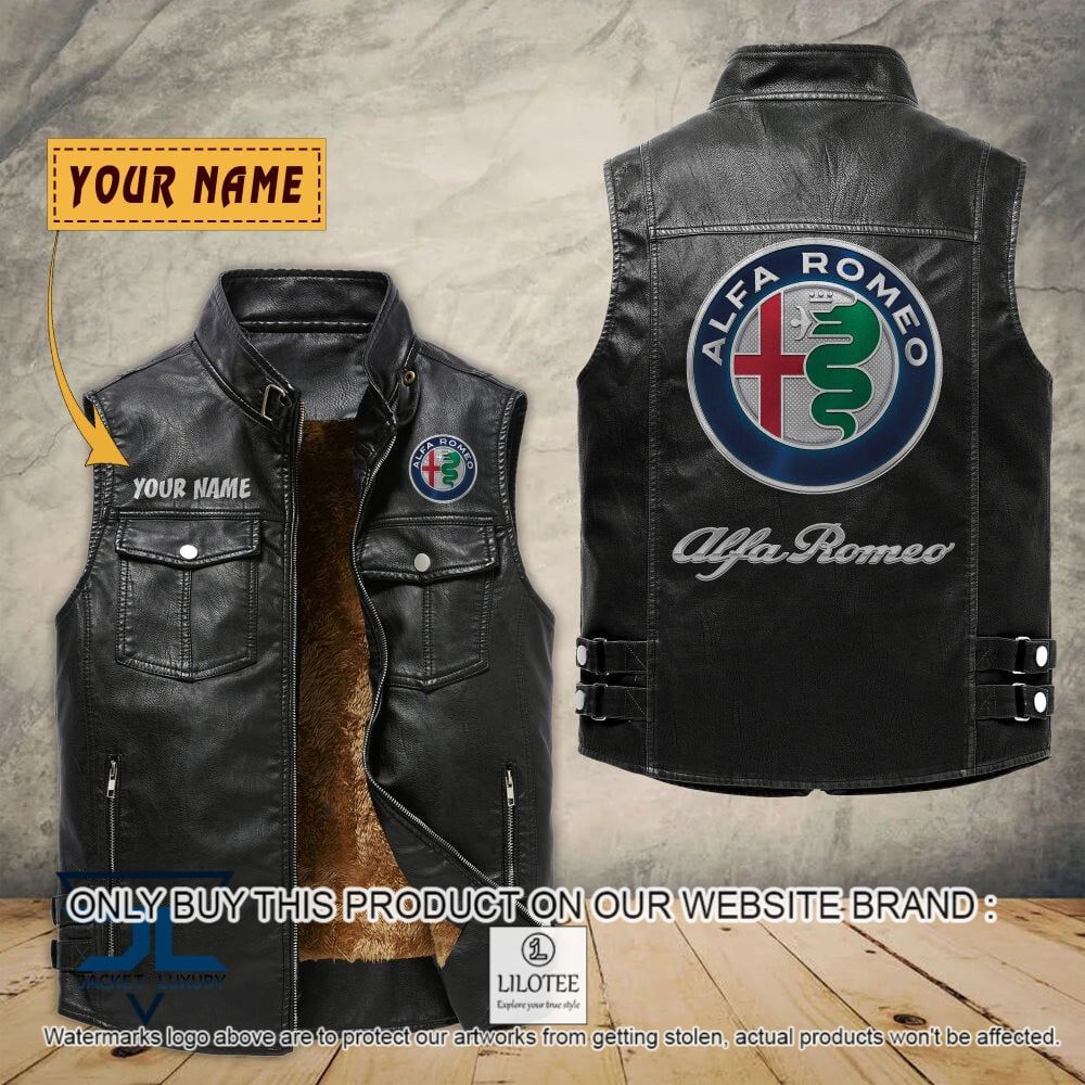 Alfa Romeo Custom Name Sleeveless Velet Vest Jacket - LIMITED EDITION 6