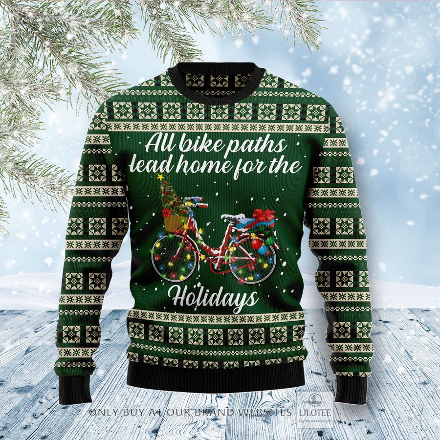 All Bike Paths Lead Home For The Holiday Ugly Christmas Sweater - LIMITED EDITION 25