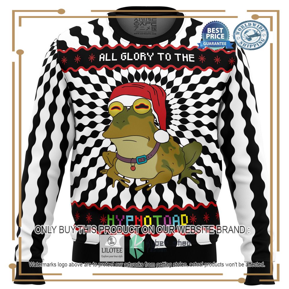 Alternative view of All Glory To The Hypnotoad Ugly Christmas Sweater - LIMITED EDITION