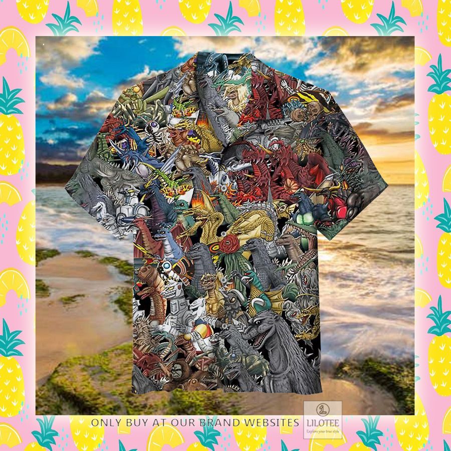 All Godzilla Monsters Hawaiian Shirt - LIMITED EDITION 4 All Godzilla Monsters Hawaiian Shirt - LIMITED EDITION - Image 4