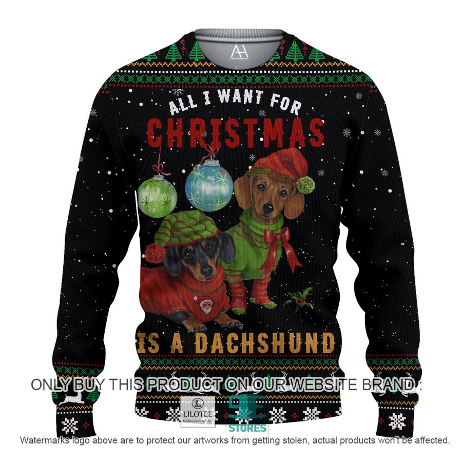 All I want for christmas is Dachshund 3D Over Printed Shirt, Hoodie 8