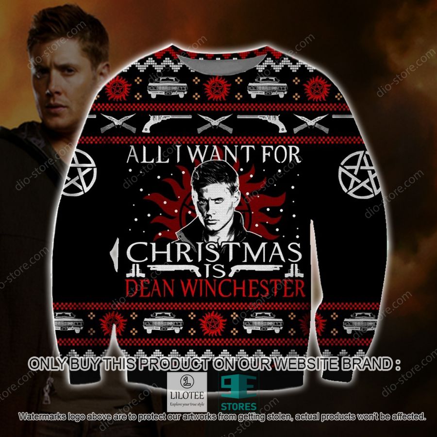 All I Want For Christmas is Dean Winchester Ugly Christmas Sweater - LIMITED EDITION 9