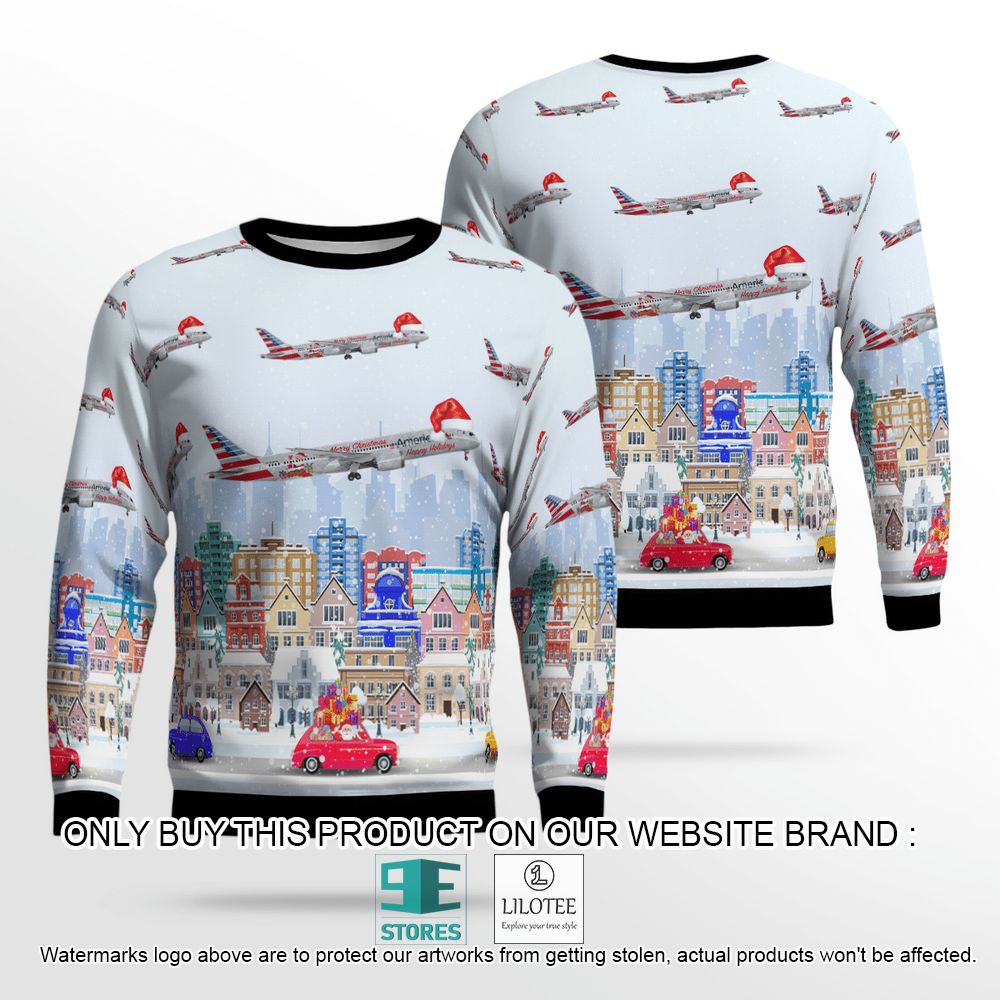 American Airlines Boeing 787-9 Holiday Dreamliner Christmas Wool Sweater - LIMITED EDITION 12