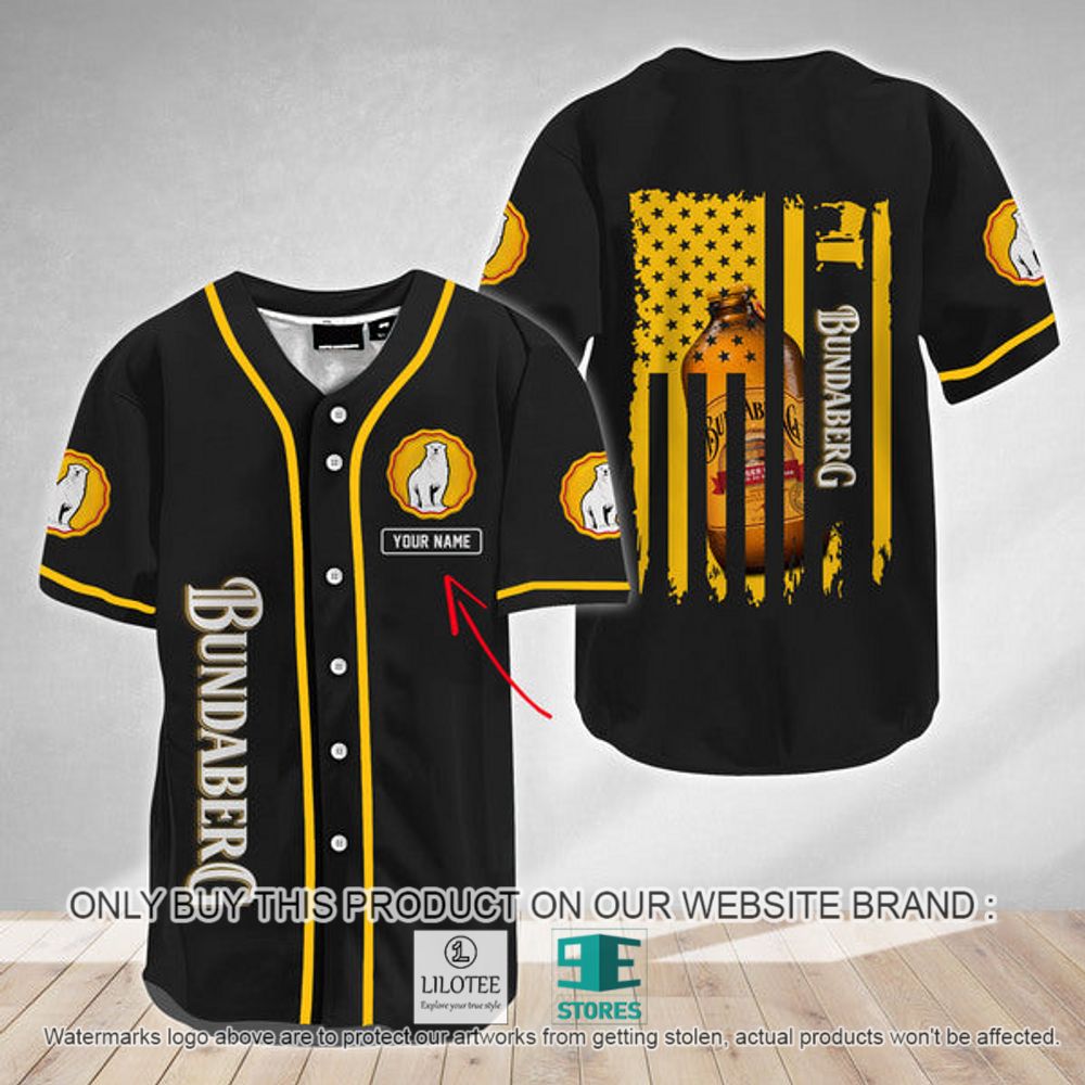 American Flag Bundaberg Custom Name Baseball Jersey - LIMITED EDITION 3