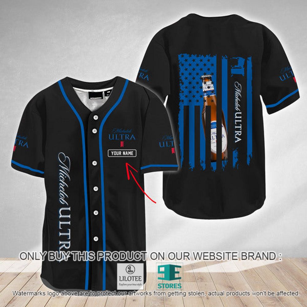American Flag Michelob Ultra Custom Name Baseball Jersey - LIMITED EDITION 2