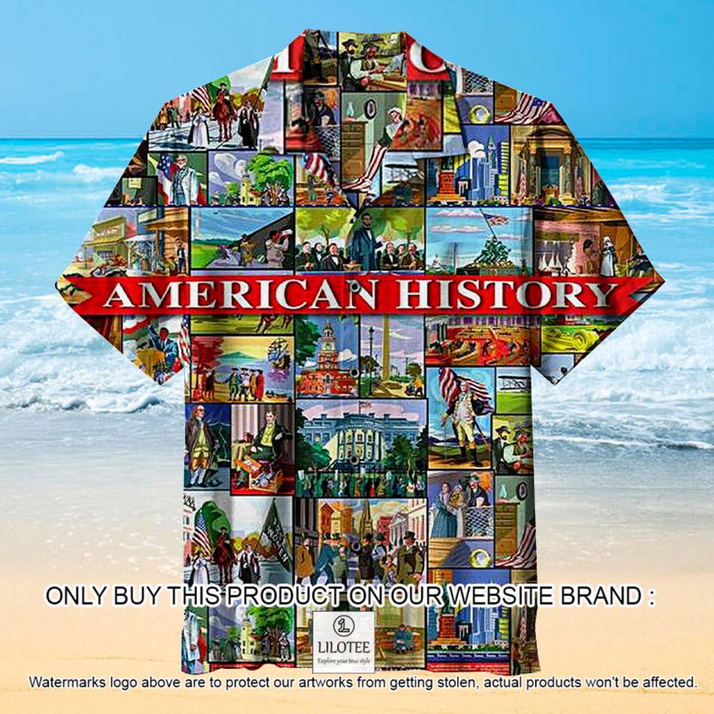 American History Pattern Color Short Sleeve Hawaiian Shirt - LIMITED EDITION 10