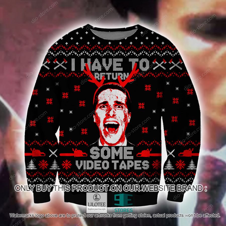 American Psycho I Have To Return Some Video Tapes Knitted Wool Sweater - LIMITED EDITION 9