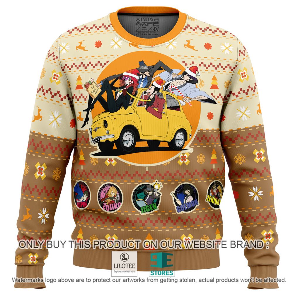 Anime Lupin the 3rd Happy Trip Christmas Sweater - LIMITED EDITION 10