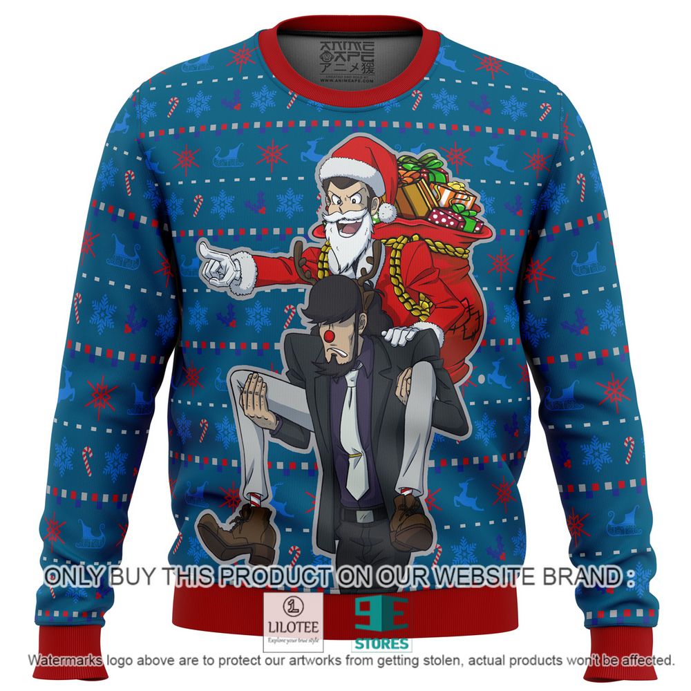 Anime Lupin the 3rd Run Run Rudolph Christmas Sweater - LIMITED EDITION 10