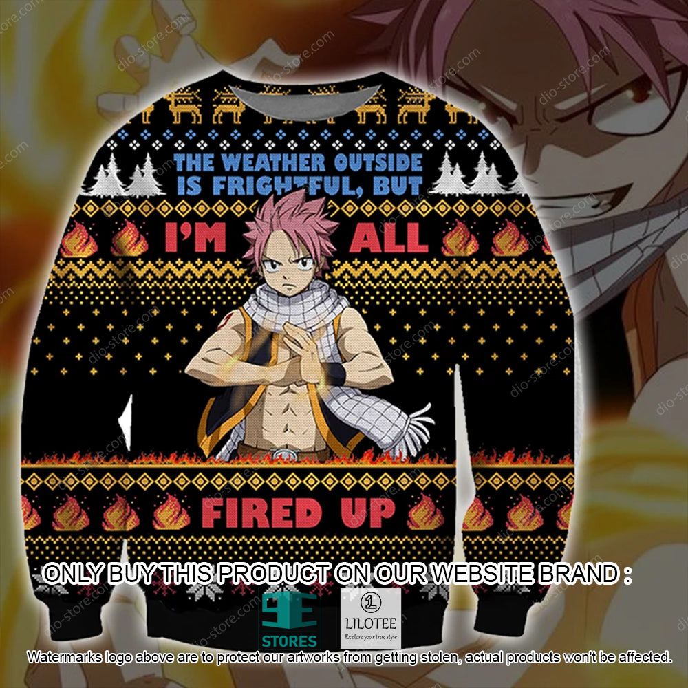 Anime Natsu Dragneel I'm all Fire Up Ugly Christmas Sweater - LIMITED EDITION 11