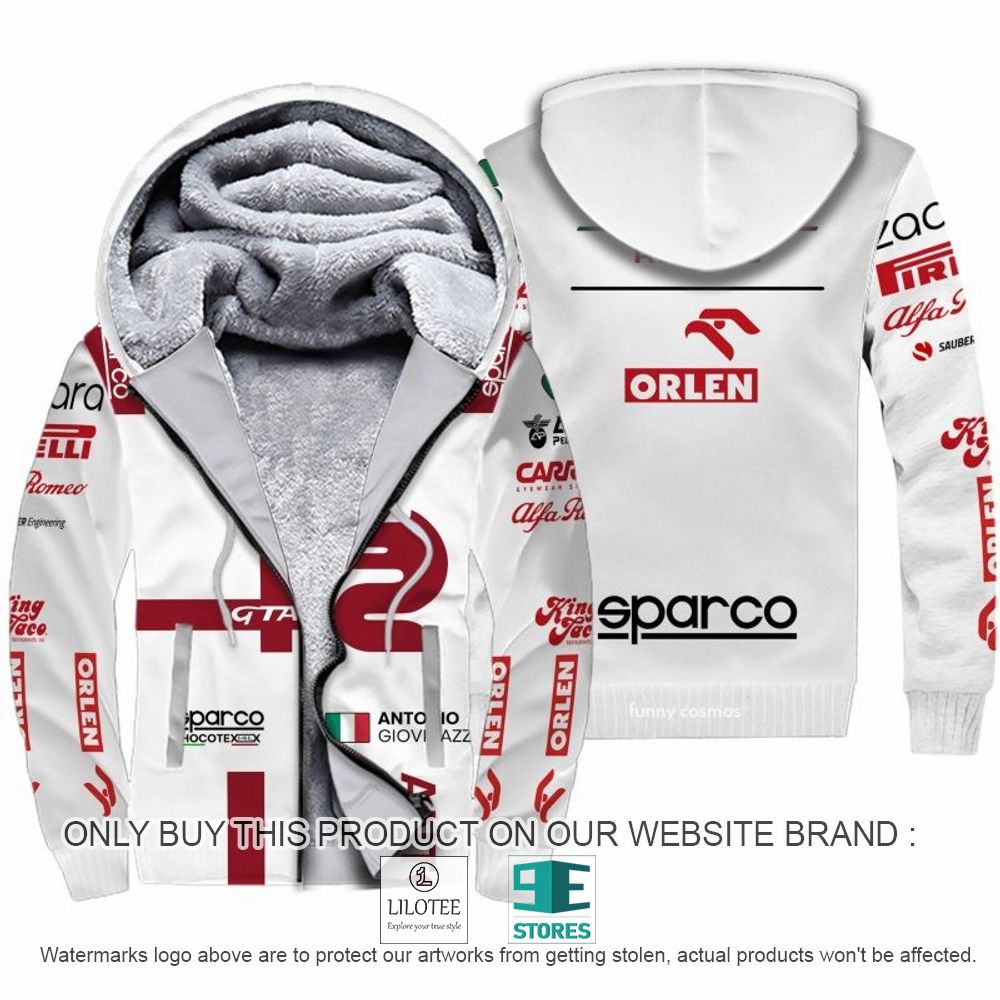 Antonio Giovinazzi Racing Formula 1 2022 Orlen 3D Fleece Hoodie - LIMITED EDITION 6