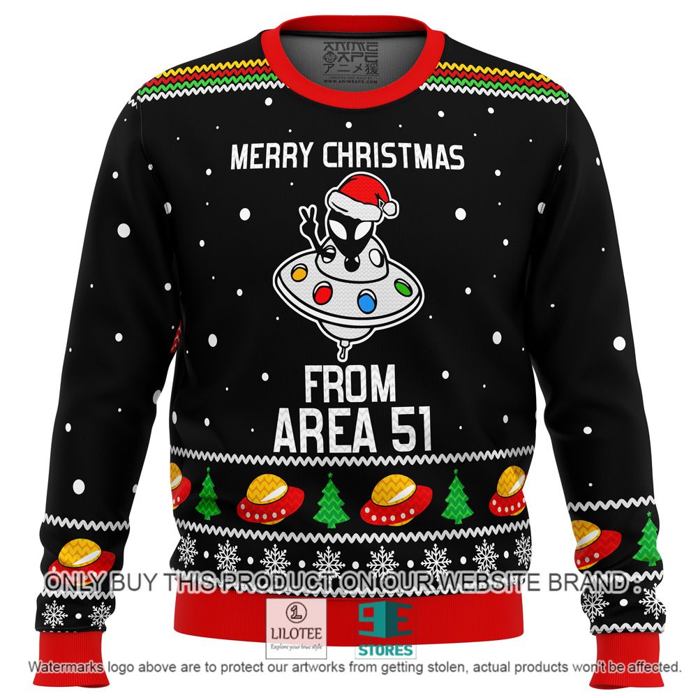 Area 51 Aliens Merry Christmas Christmas Sweater - LIMITED EDITION 10