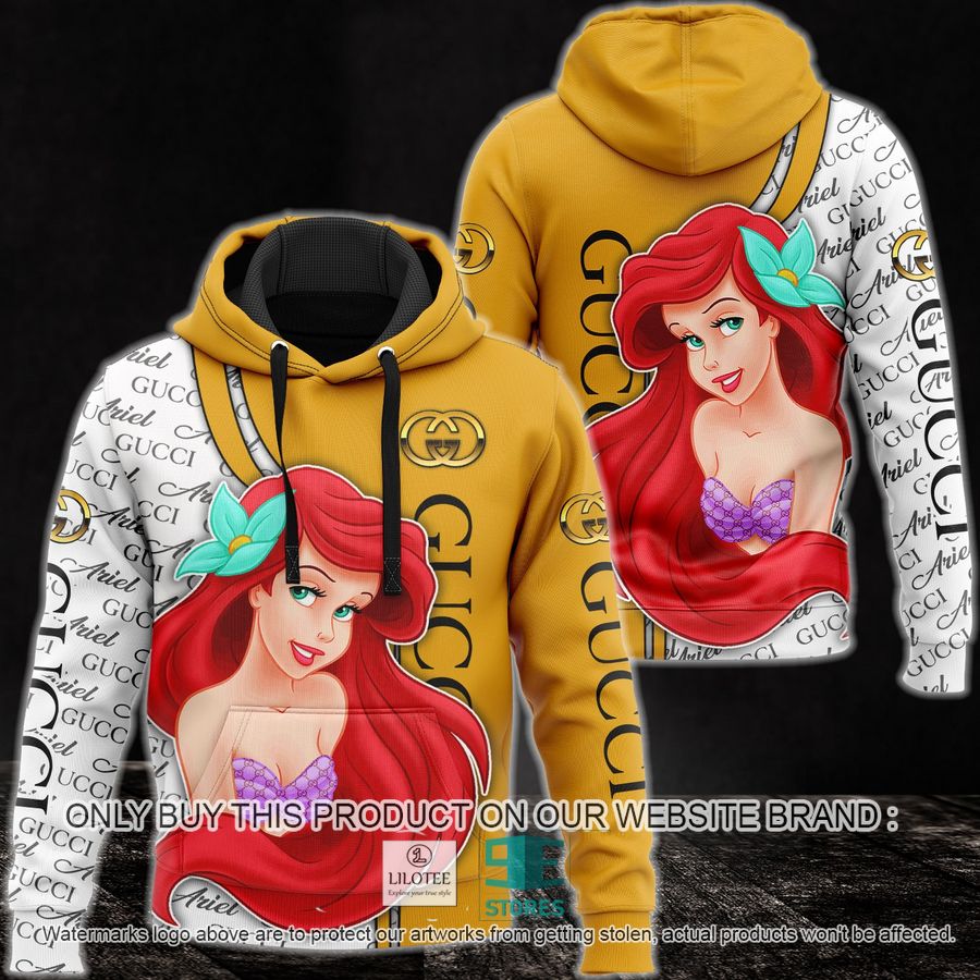 Ariel Gucci Yellow 3D All Over Print Hoodie 8