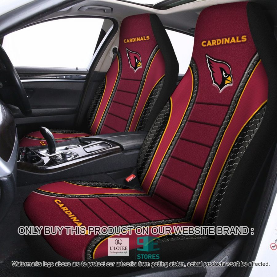 Arizona Cardinals Dark Red Car Seat Covers 9