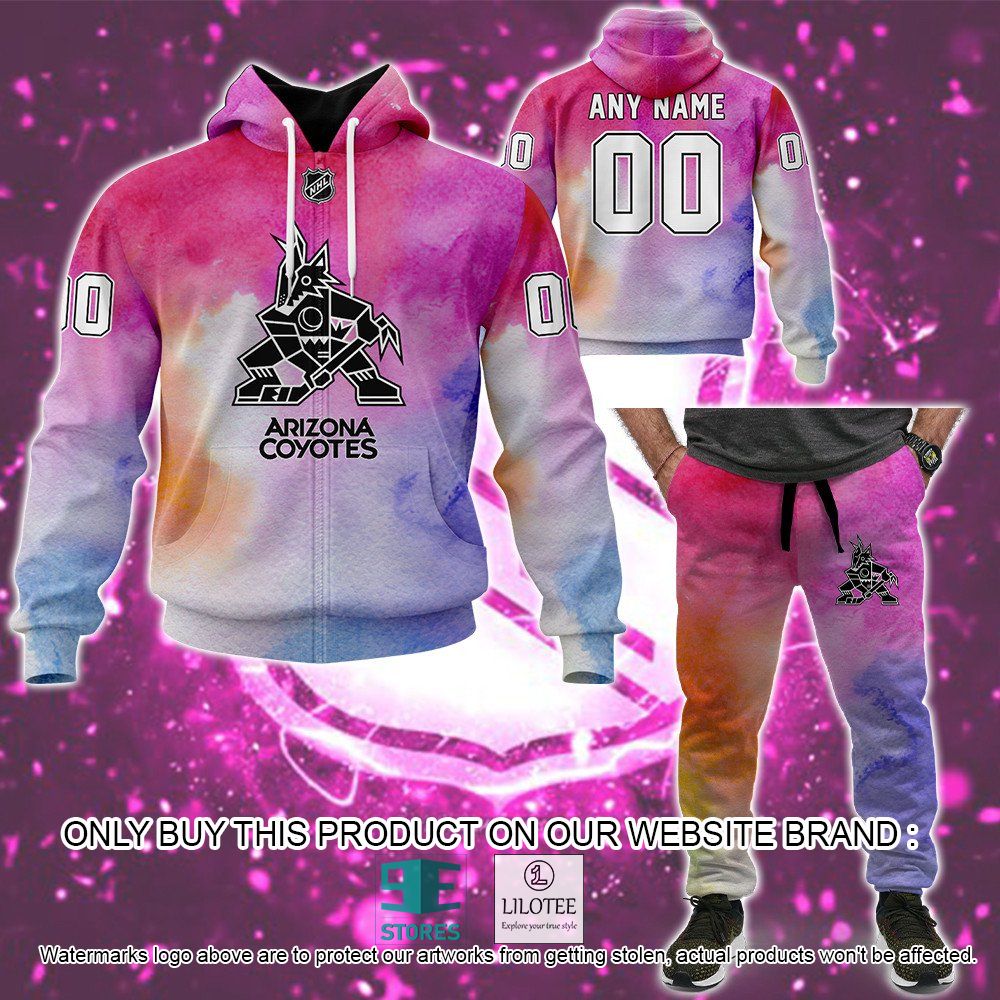 Arizona Coyotes Breast Cancer Awareness Month Personalized 3D Hoodie, Shirt - LIMITED EDITION 44
