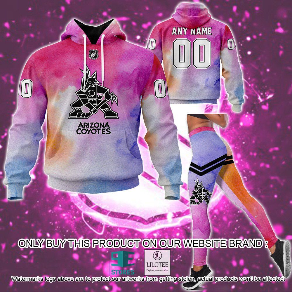 Arizona Coyotes Breast Cancer Awareness Month Personalized Hoodie, Legging - LIMITED EDITION 13