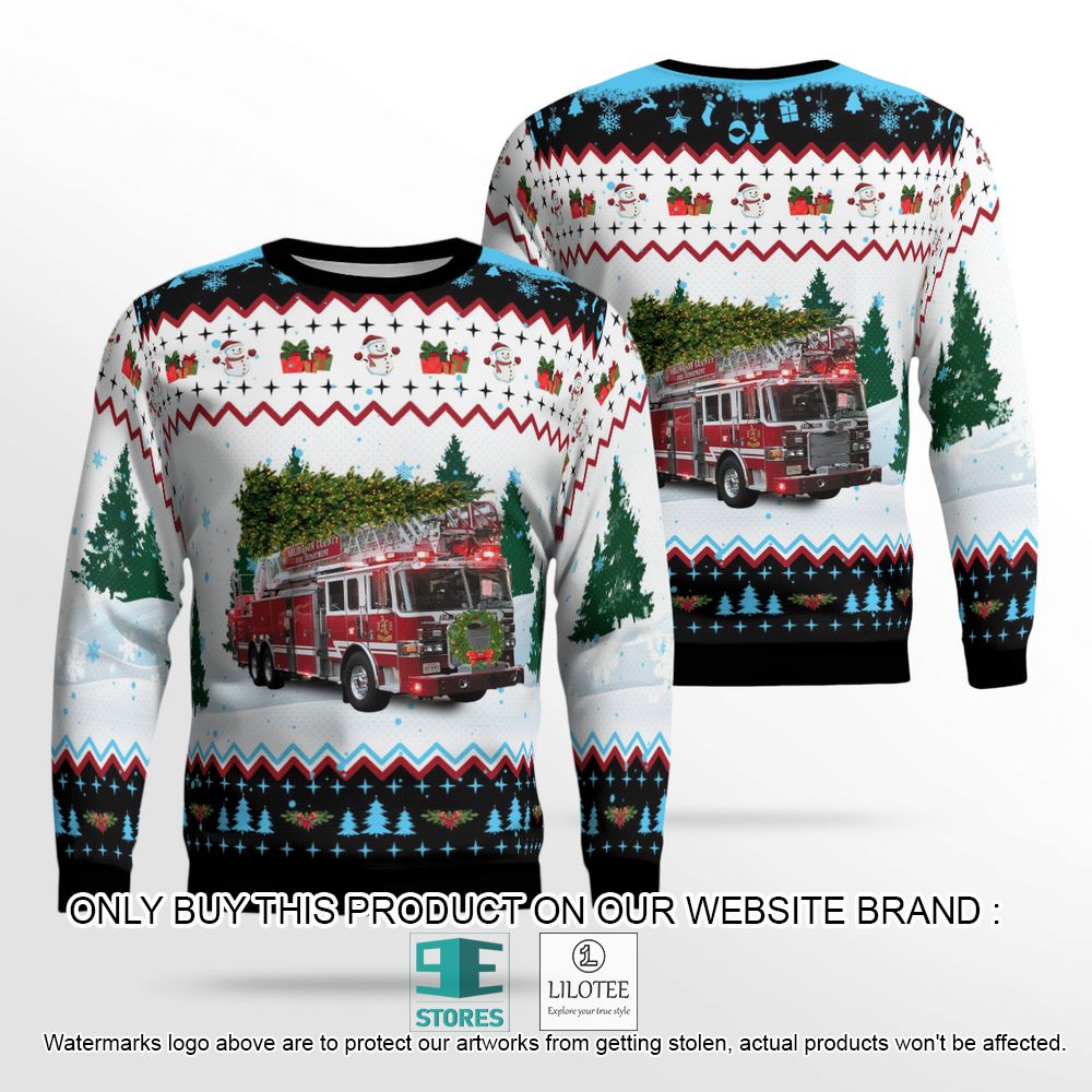Arlington County Fire Department Christmas Wool Sweater - LIMITED EDITION 12