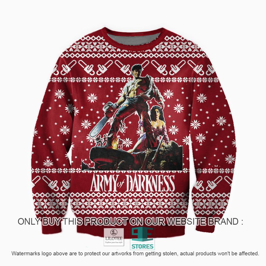 Army Of Darkness Ugly Christmas Sweater, Sweatshirt 9