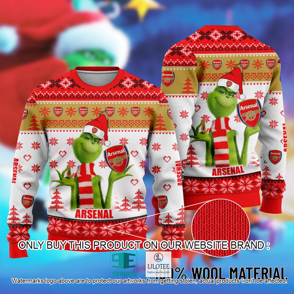 Arsenal The Grinch Christmas Ugly Sweater - LIMITED EDITION 11