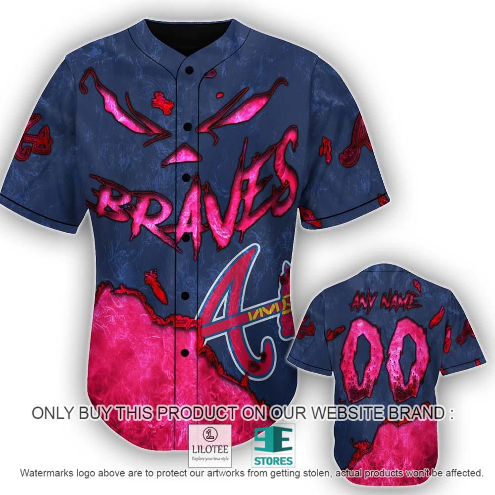 Atlanta Braves Blood Personalized Baseball Jersey - LIMITED EDITION 10