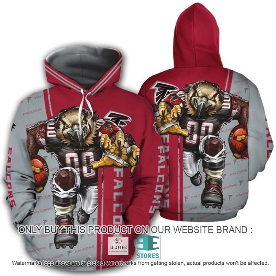 Atlanta Falcons Mascot Ultra Cool 3D Over Printed Hoodie, Zip Hoodie 22