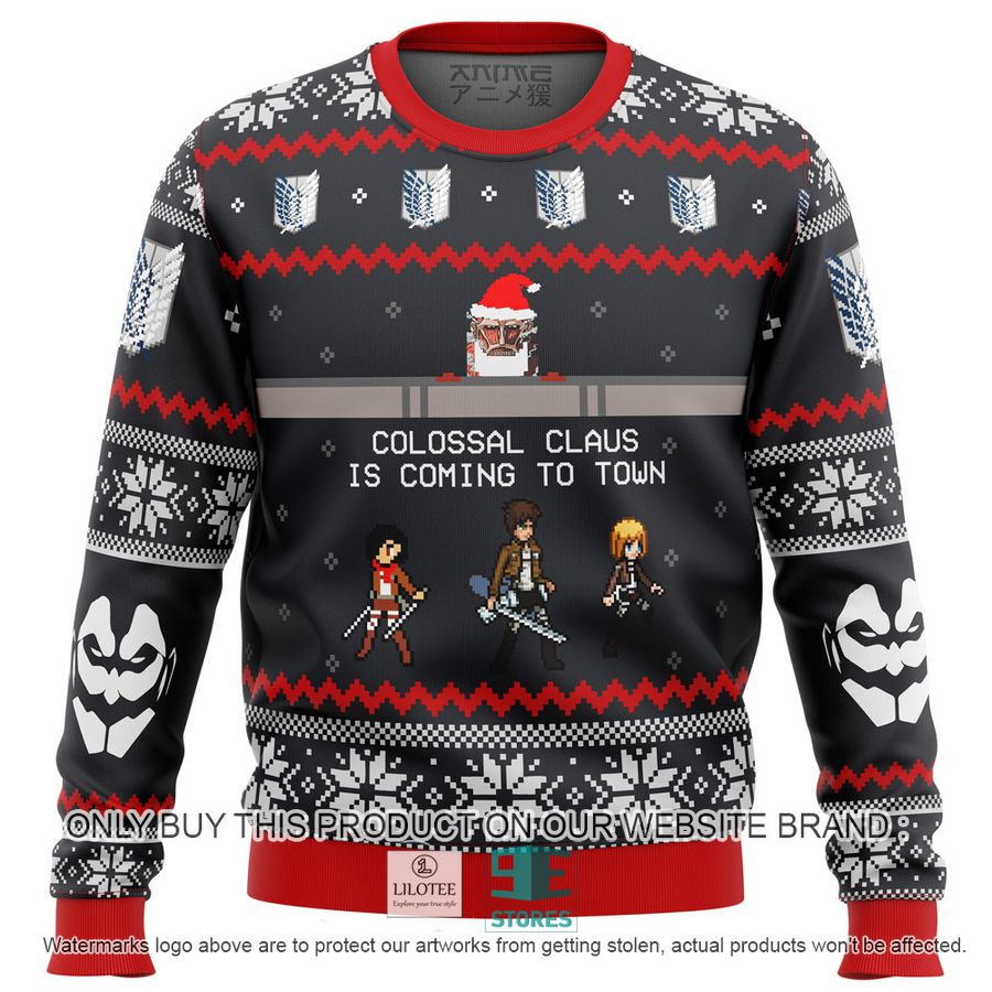 Attack On Titan Colossal Claus Knitted Wool Sweater 8