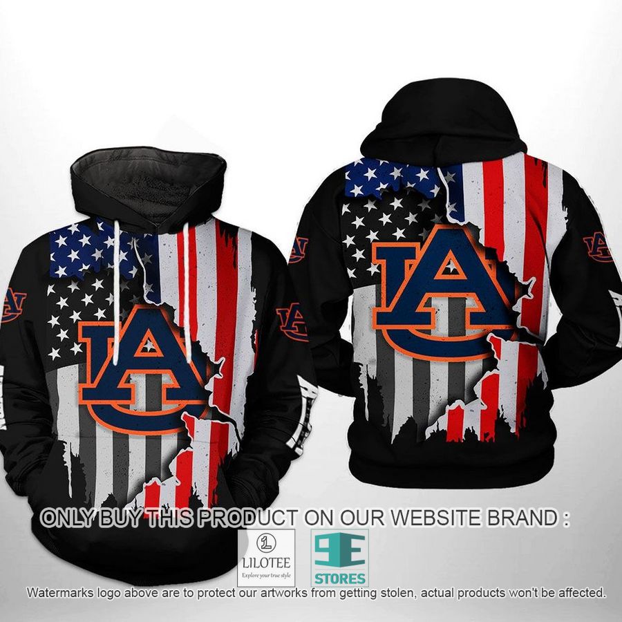 Auburn Tigers NCAA US Flag black 3D Hoodie, Zip Hoodie - LIMITED EDITION 8