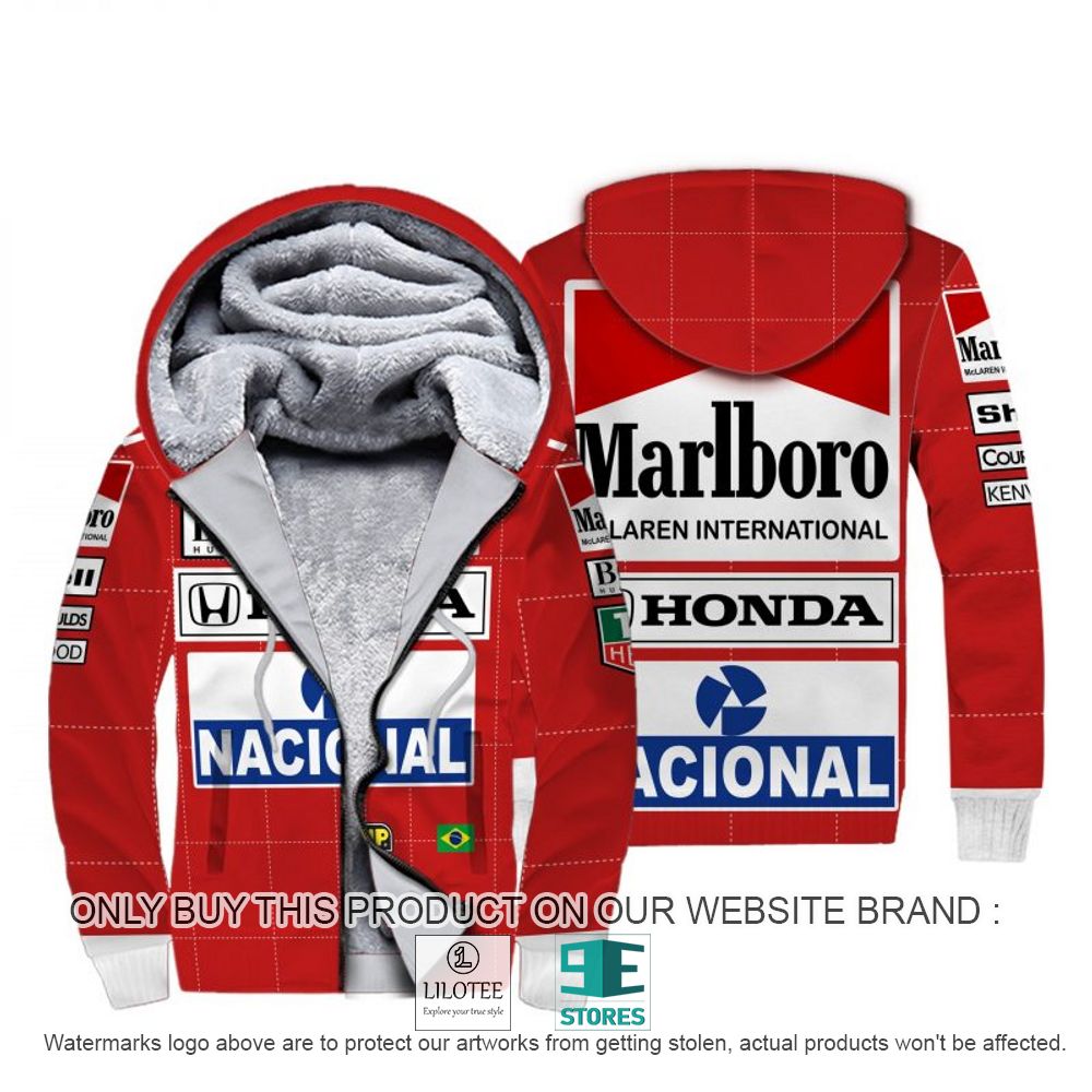 Ayrton Senna Racing Formula One Grand Prix Nacional 3D Fleece Hoodie - LIMITED EDITION 10