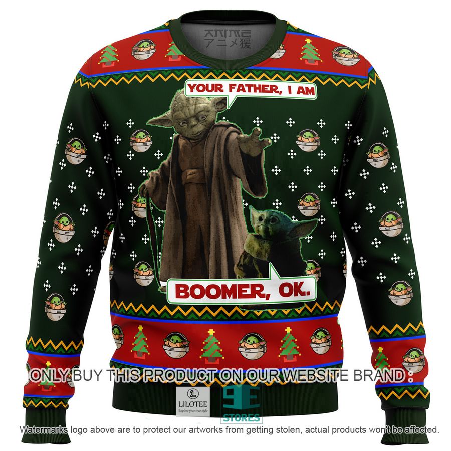 Baby Yoda Boomer Star Wars Knitted Wool Sweater 8