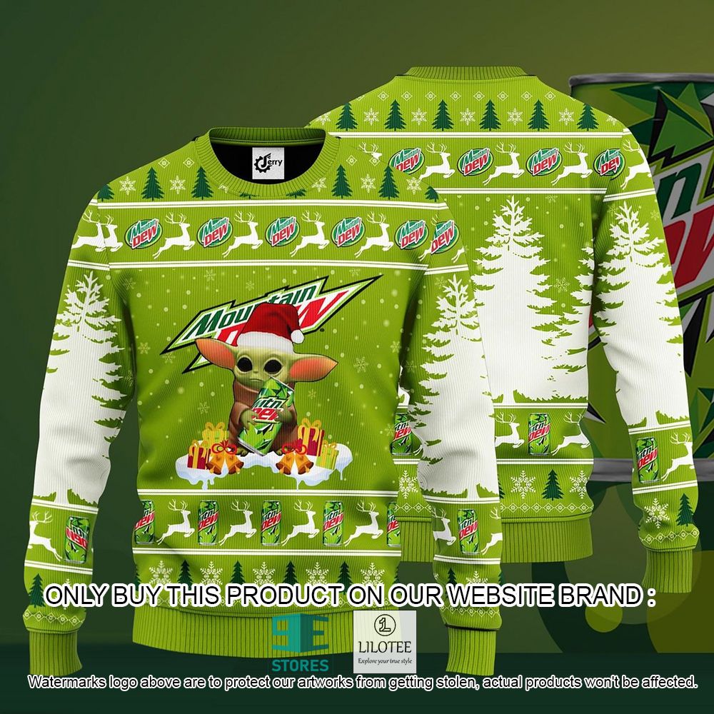 Baby Yoda Hug Mountain Christmas Ugly Sweater - LIMITED EDITION 10