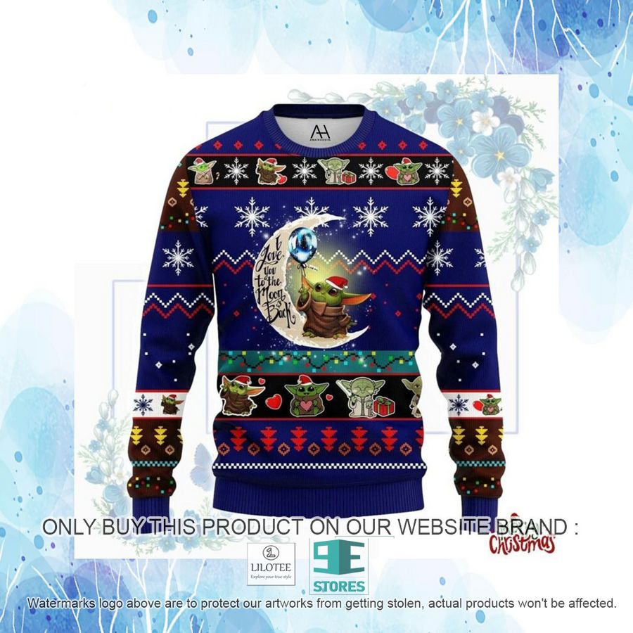 Baby Yoda I love you to the moon and back Ugly Christmas Sweater 4 Baby Yoda I love you to the moon and back Ugly Christmas Sweater - Image 4