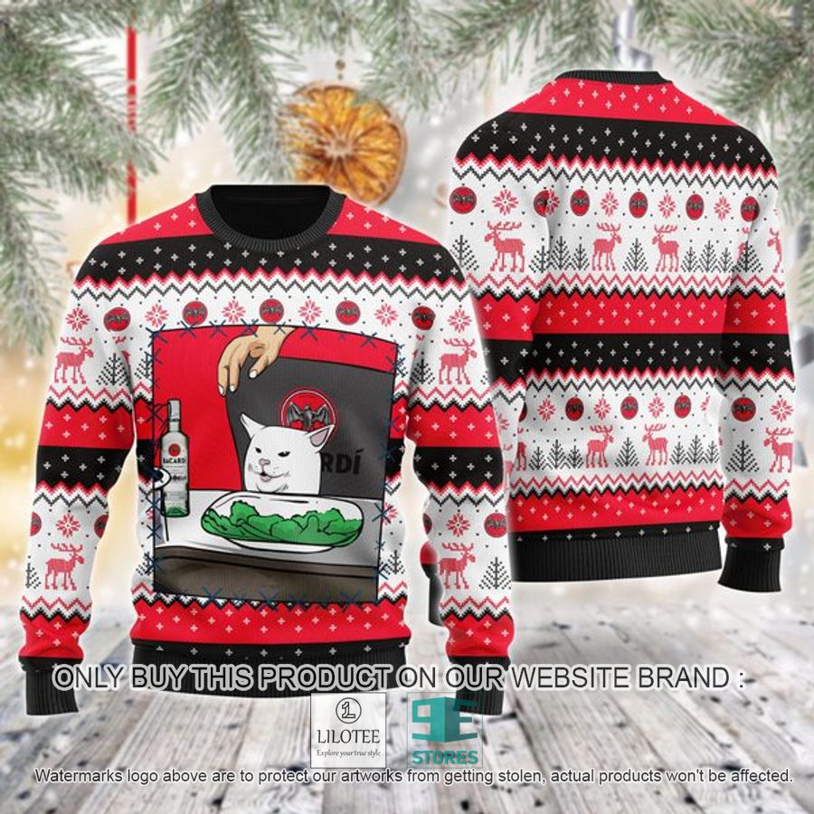 Bacardi Rum Cat Meme Ugly Christmas Sweater - LIMITED EDITION 9