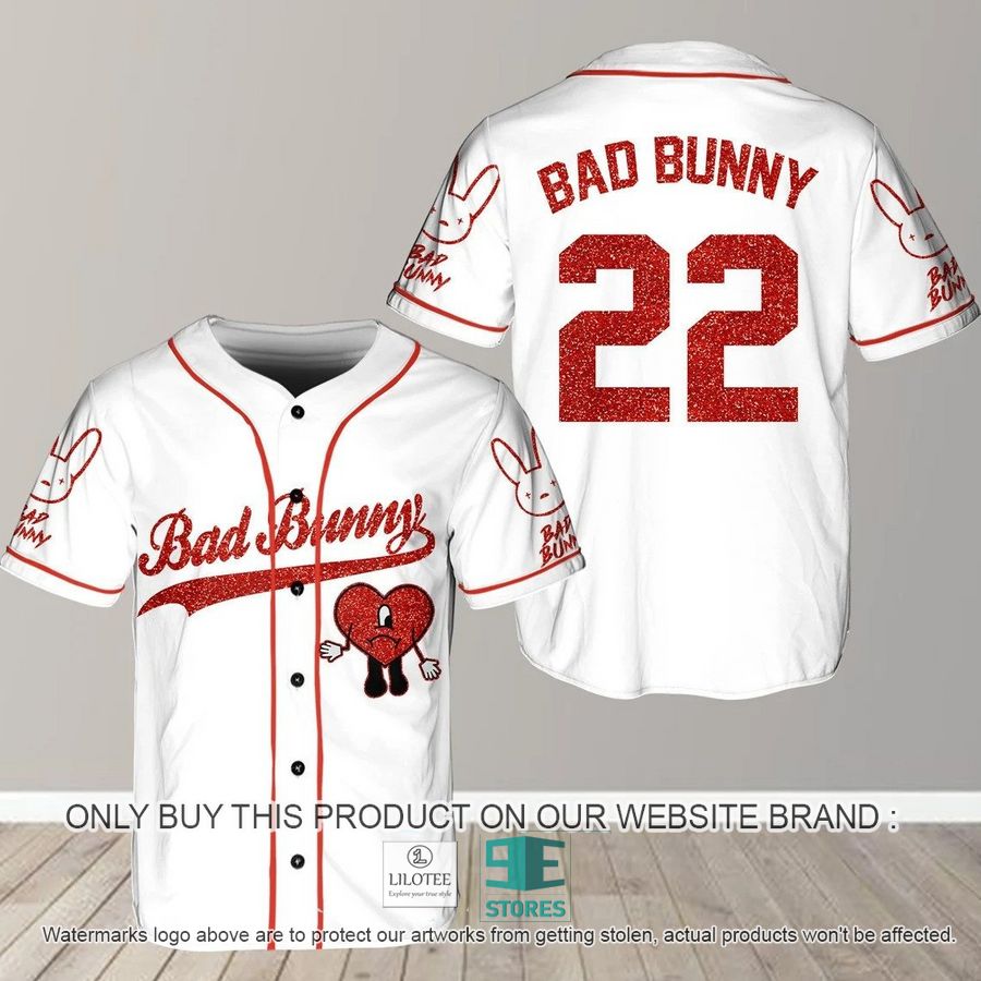 Bad Bunny Albums White Baseball Jersey 7