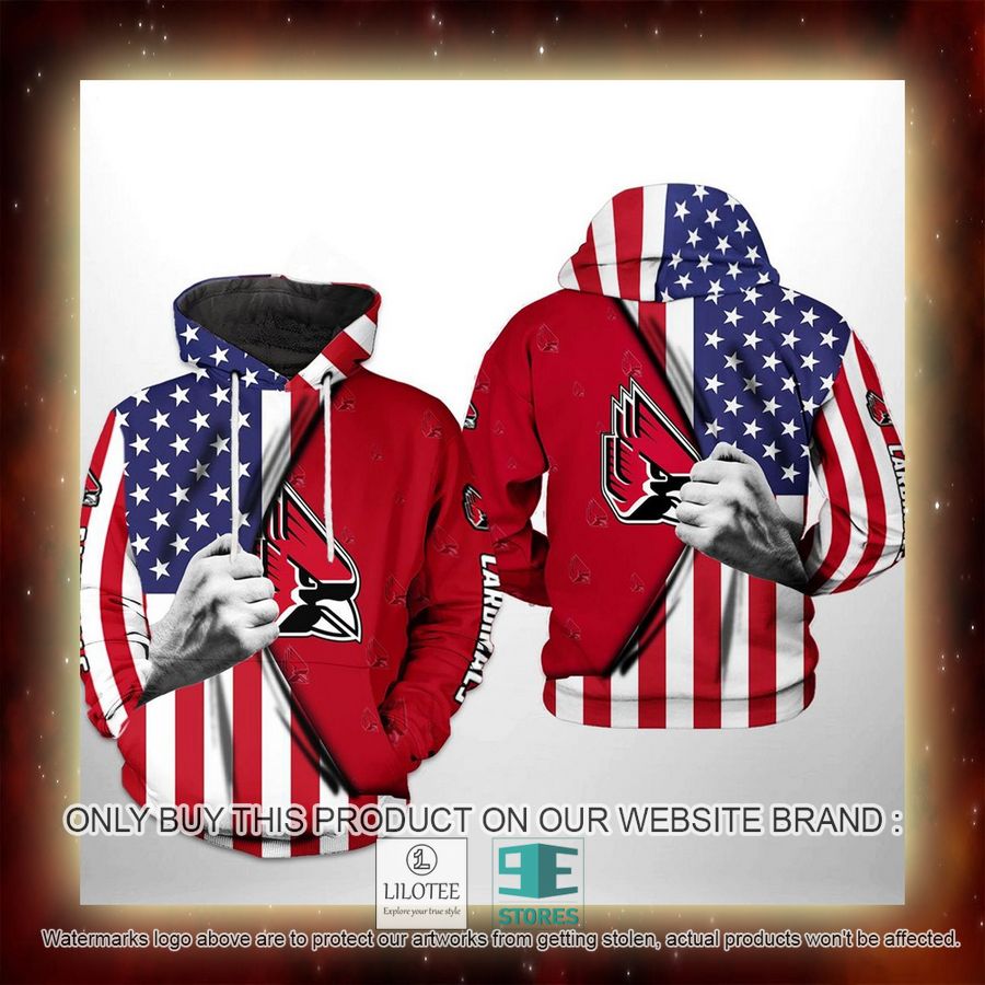 Alternative view of Ball State Cardinals NCAA US FLag 3D Hoodie, Zip Hoodie - LIMITED EDITION
