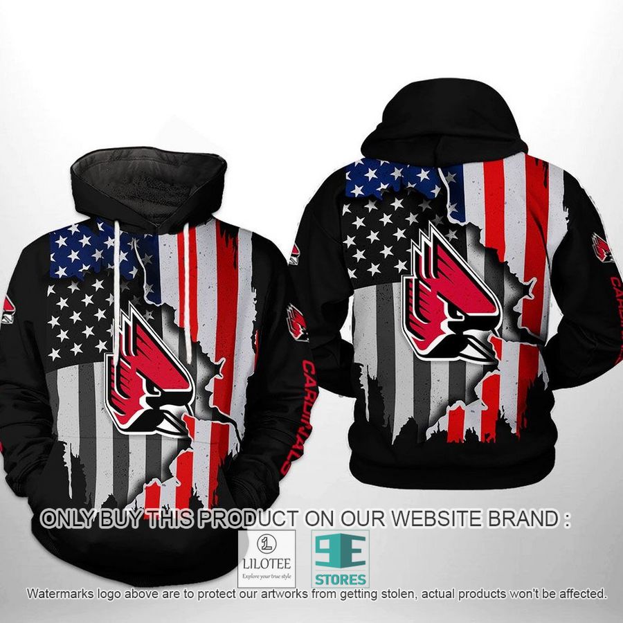 Ball State Cardinals NCAA US Flag black 3D Hoodie, Zip Hoodie - LIMITED EDITION 9