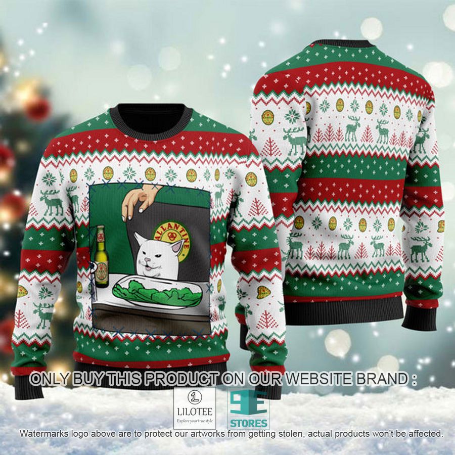 Ballantine Beer Cat Meme Ugly Christmas Sweater - LIMITED EDITION 8