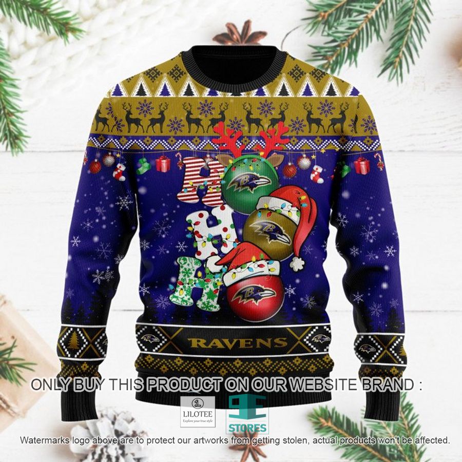 Baltimore Ravens Christmas Decor NFL Ugly Christmas Sweater 9