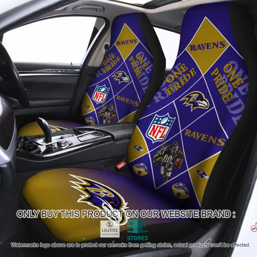 Baltimore Ravens One Pride Car Seat Covers 9